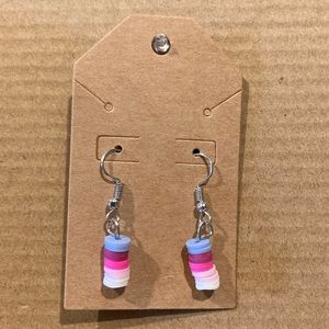 purple pink ombré earrings.
